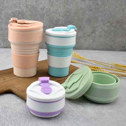 The Anywhere Mug: Portable Collapsible Cup with Lid